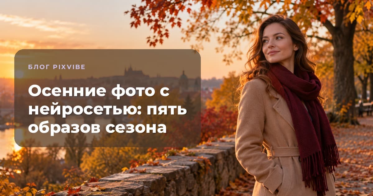 Осенние фото с нейросетью в 2026 году: пять образов сезона и как повторить их из обычного снимка