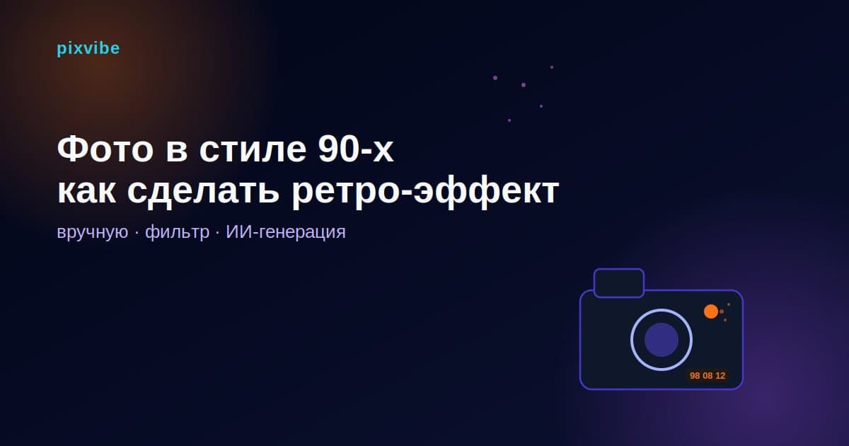 Фото в стиле 90-х: как сделать ретро-эффект из обычного снимка