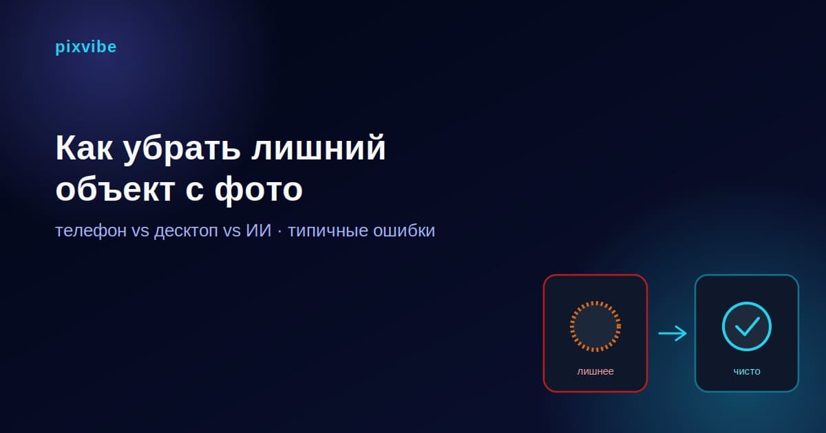 Как убрать лишний объект с фото аккуратно
