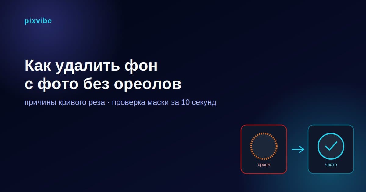 Как удалить фон с фото ровно и без ореолов