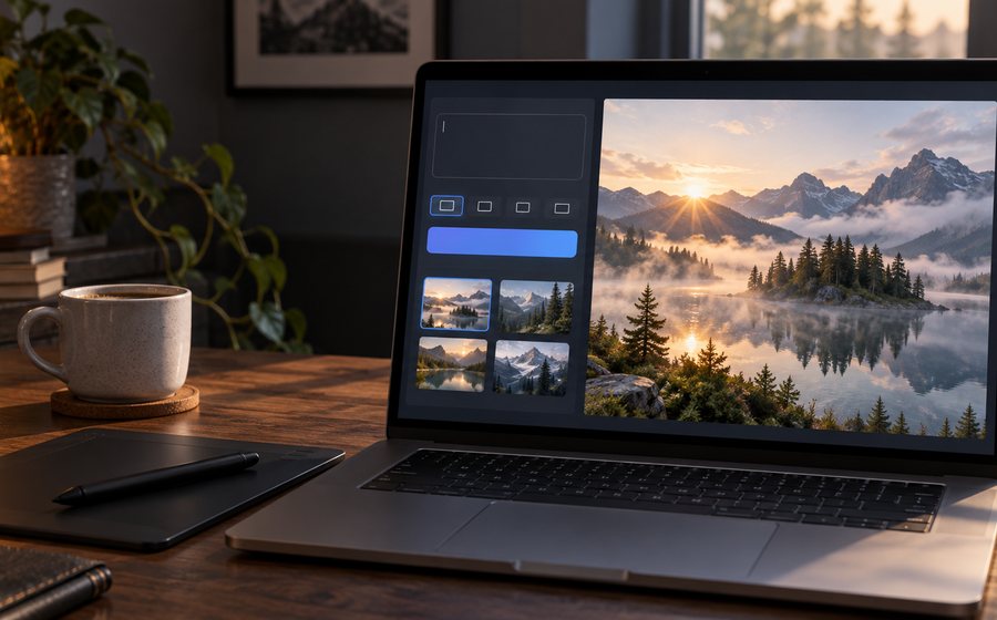 Пример: результат по готовому шаблону в PixVibe