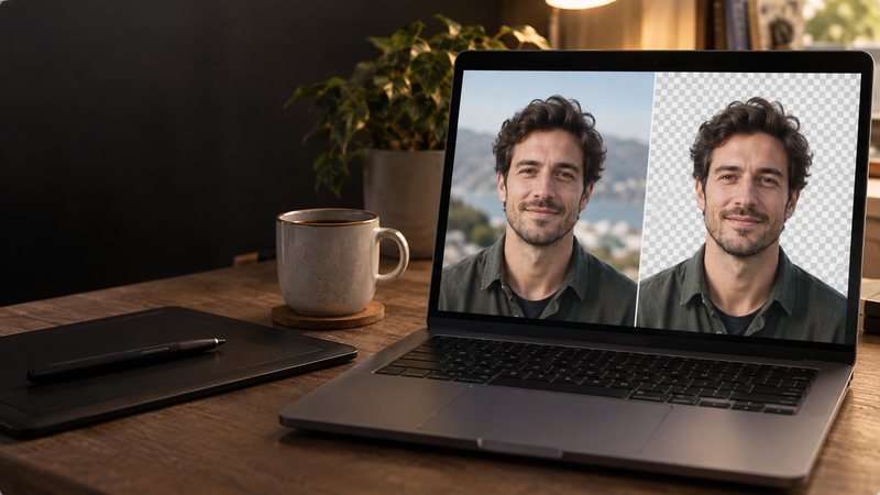 Удалить фон — пример в PixVibe